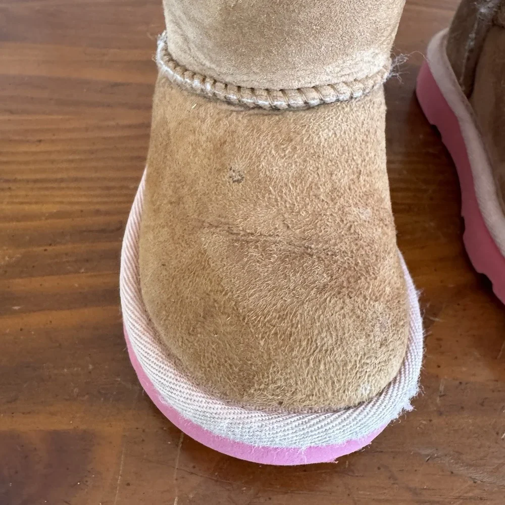 UGG‎ Toddler Bailey Bow II - Chestnut/Pink - 1017394T Size 6